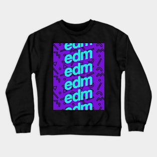 Retro 90s Vaporwave EDM Pattern Crewneck Sweatshirt